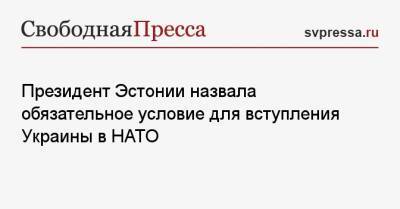 Керсти Кальюлайд - Президент Эстонии назвала обязательное условие для вступления Украины в НАТО - svpressa.ru - Россия - Украина - Эстония - Литва - Испания