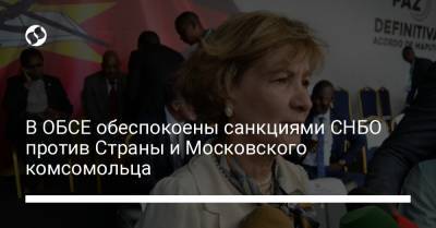 В ОБСЕ обеспокоены санкциями СНБО против Страны и Московского комсомольца - liga.net - Украина
