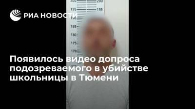 МВД опубликовало видео допроса подозреваемого в убийстве школьницы в Тюмени - ria.ru - Москва - Тюмень