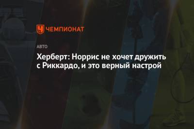 Карлос Сайнс - Херберт: Норрис не хочет дружить с Риккардо, и это верный настрой - championat.com