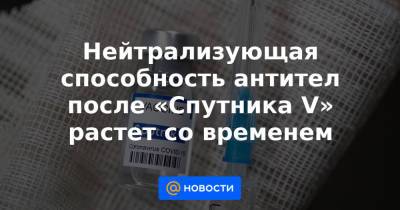 Нейтрализующая способность антител после «Спутника V» растет со временем - news.mail.ru - Аргентина