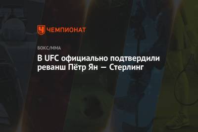 Петр Ян - В UFC официально подтвердили реванш Пётр Ян — Стерлинг - championat.com - Россия - Эмираты - Абу-Даби
