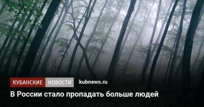 В России стало пропадать больше людей - kubnews.ru - Россия