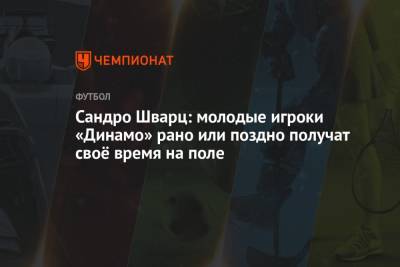 Сандро Шварц - Сандро Шварц: молодые игроки «Динамо» рано или поздно получат своё время на поле - championat.com - Москва