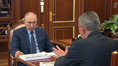 Владимир Путин - Сергей Меняйло - Развитие Северной Осетии Владимир Путин обсудил с врио главы республики Сергеем Меняйло - 1tv.ru - респ. Алания