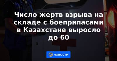 Число жертв взрыва на складе с боеприпасами в Казахстане выросло до 60 - news.mail.ru - Москва - Казахстан - Тараз