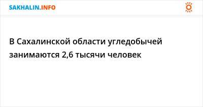 В Сахалинской области угледобычей занимаются 2,6 тысячи человек - sakhalin.info - Сахалинская обл.