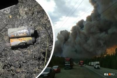 Баллоны «поджигателе» нашли на месте лесного пожара возле Екатеринбурга - eburg.mk.ru - Екатеринбург - Свердловская обл.
