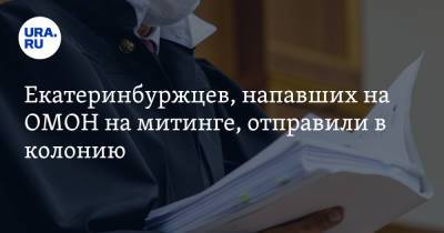 Алексей Навальный - Екатеринбуржцев, напавших на ОМОН на митинге, отправили в колонию - ura.news - Россия - Екатеринбург