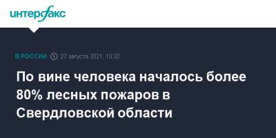 Алексей Кузнецов - По вине человека началось более 80% лесных пожаров в Свердловской области - interfax.ru - Москва - Россия - Екатеринбург - Свердловская обл.