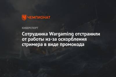 Сотрудника Wargaming отстранили от работы из-за оскорбления стримера в виде промокода - championat.com
