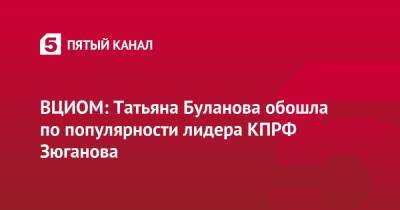 Сергей Шойгу - Сергей Лавров - Владимир Жириновский - Геннадий Зюганов - Татьяна Буланова - ВЦИОМ: Татьяна Буланова обошла по популярности лидера КПРФ Зюганова - 5-tv.ru - Россия