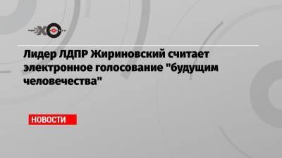 Владимир Жириновский - Лидер ЛДПР Жириновский считает электронное голосование «будущим человечества» - echo.msk.ru - Москва - Россия - Швейцария