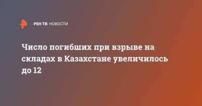 Число погибших при взрыве на складах в Казахстане увеличилось до 12 - ren.tv - Казахстан - Жамбылская обл.