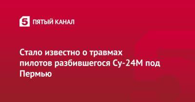 Стало известно о травмах пилотов разбившегося Су-24М под Пермью - 5-tv.ru - Пермь - Пермский край