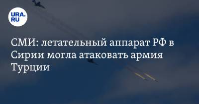 СМИ: летательный аппарат РФ в Сирии могла атаковать армия Турции - ura.news - Россия - Сирия - Турция