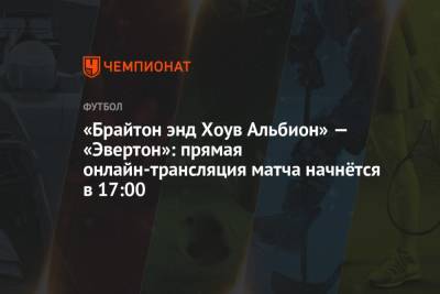 Джонатан Мосс - «Брайтон энд Хоув Альбион» — «Эвертон»: прямая онлайн-трансляция матча начнётся в 17:00 - championat.com