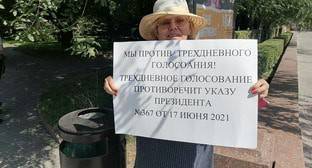 Пикетчики в Волгограде выступили против трехдневного голосования - kavkaz-uzel.eu - Волгоград - Волгоградская обл.