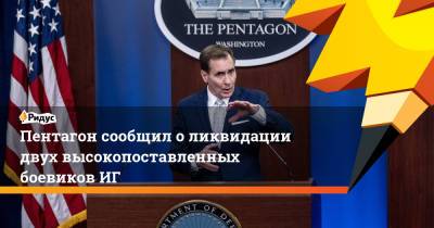 Джон Кирби - Пентагон сообщил о ликвидации двух высокопоставленных боевиков ИГ - ridus.ru - Россия - США - Афганистан - Кабул