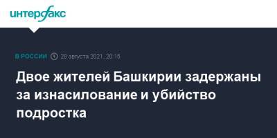 Двое жителей Башкирии задержаны за изнасилование и убийство подростка - interfax.ru - Москва - Россия - Башкирия - район Бирский