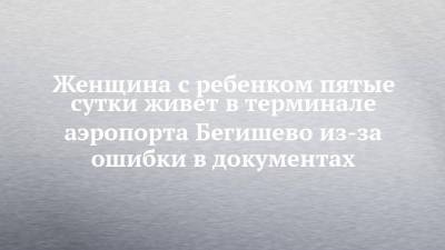 Женщина с ребенком пятые сутки живет в терминале аэропорта Бегишево из-за ошибки в документах - chelny-izvest.ru - Россия - Таджикистан - Нижнекамск