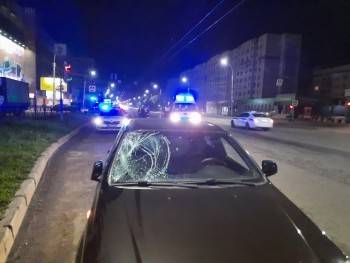 Появилось видео с наездом на пешехода ночью на ул. Ленинградской - vologda-poisk.ru - Вологда