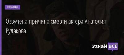 Озвучена причина смерти актера Анатолия Рудакова - skuke.net - Россия