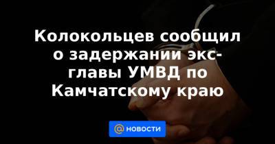 Колокольцев сообщил о задержании экс-главы УМВД по Камчатскому краю - news.mail.ru - Россия - Камчатский край