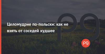Целомудрие говорит по-польски: как не взять от соседей худшее - thepage.ua - США - Украина - Польша