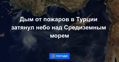 Анна Лысенко - Дым от пожаров в Турции затянул небо над Средиземным морем - news.mail.ru - Италия - Турция - Греция - Анталья