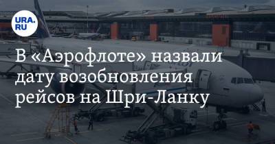Александр Нерадько - В «Аэрофлоте» назвали дату возобновления рейсов на Шри-Ланку - ura.news - Москва - Шри Ланка