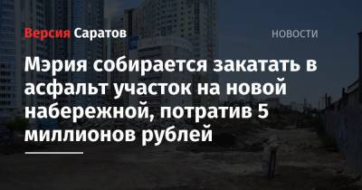 Мэрия собирается закатать в асфальт участок на новой набережной, потратив 5 миллионов рублей - nversia.ru - Ямайка