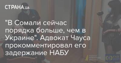 Ростислав Кравец - "В Сомали сейчас порядка больше, чем в Украине". Адвокат Чауса прокомментировал его задержание НАБУ - strana.ua - Украина - Молдавия - Сомали