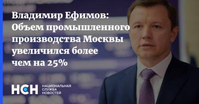 Владимир Ефимов - Владимир Ефимов: Объем промышленного производства Москвы увеличился более чем на 25% - nsn.fm - Москва