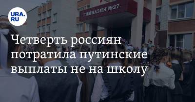 Четверть россиян потратила путинские выплаты не на школу - ura.news