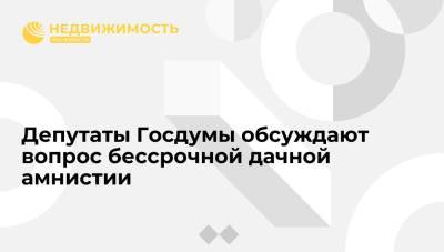Владимир Путин - Крашенинников: депутаты Госдумы обсуждают с правительством вопрос бессрочной дачной амнистии - realty.ria.ru - Москва - Россия