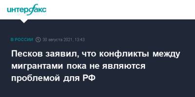 Дмитрий Песков - Песков заявил, что конфликты между мигрантами пока не являются проблемой для РФ - interfax.ru - Москва - Россия