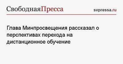 Сергей Кравцов - Глава Минпросвещения рассказал о перспективах перехода на дистанционное обучение - svpressa.ru - Россия