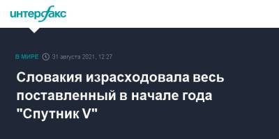 Словакия израсходовала весь поставленный в начале года "Спутник V" - interfax.ru - Москва - Россия - Словакия