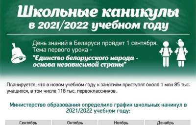 Школьные каникулы в 2021/2022 учебном году - grodnonews.by - Белоруссия