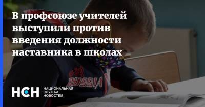 В профсоюзе учителей выступили против введения должности наставника в школах - nsn.fm