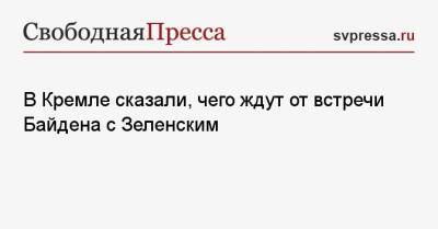 Владимир Зеленский - Дмитрий Песков - Джо Байден - В Кремле сказали, чего ждут от встречи Байдена с Зеленским - svpressa.ru - Москва - Россия - США - Украина - Киев - Париж