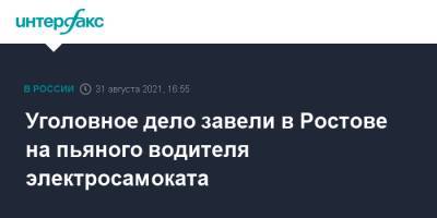 Уголовное дело завели в Ростове на пьяного водителя электросамоката - interfax.ru - Москва - Россия - Ростов-На-Дону