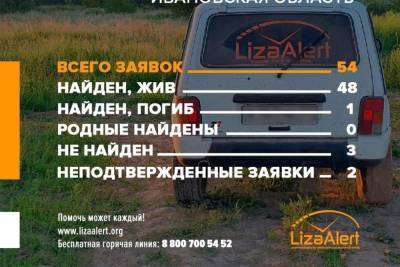 Элизабет Алерт - В июле в ивановский отряд Лиза Алерт поступило 54 заявки на поиск потеряшек - mkivanovo.ru - Ивановская обл.