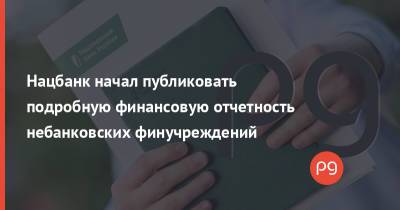 Нацбанк начал публиковать подробную финансовую отчетность небанковских финучреждений - thepage.ua - Украина