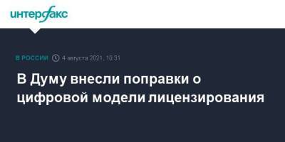В Думу внесли поправки о цифровой модели лицензирования - smartmoney.one - Москва - Россия