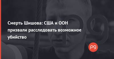 Владимир Зеленский - Виталий Шишов - Смерть Шишова: США и ООН призвали расследовать возможное убийство - thepage.ua - США - Украина - Киев - Белоруссия