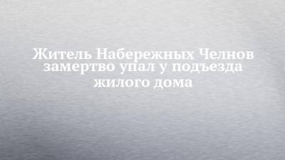 Житель Набережных Челнов замертво упал у подъезда жилого дома - chelny-izvest.ru - Набережные Челны