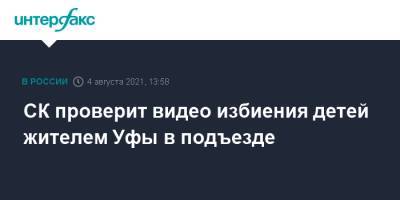 СК проверит видео избиения детей жителем Уфы в подъезде - interfax.ru - Москва - Башкирия - Уфа