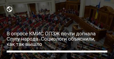 В опросе КМИС ОПЗЖ почти догнала Слугу народа. Социологи объяснили, как так вышло - liga.net - Украина - Киев